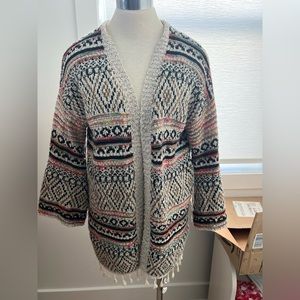 Open front boho cardigan